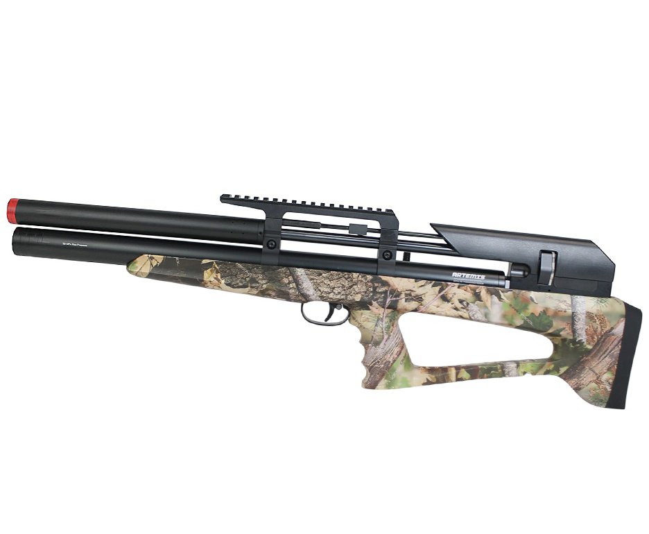 Carabina Pressão PCP P35 CAMO Artemis Bull PUP 5.5 + Bomba + Capa + Luneta 4x32 + Chumbos + Alvos + Kit de Limpeza + Desengripante / Anticorrosivo