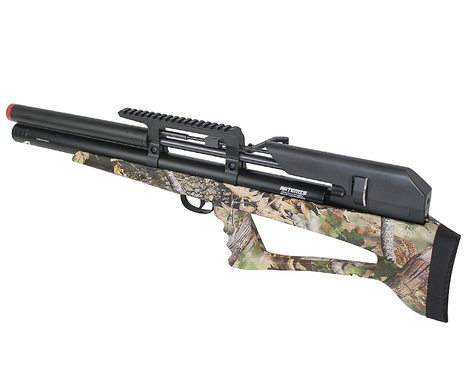 Carabina Pressão PCP P35 CAMO Artemis Bull PUP 5.5 + Bomba + Capa + Luneta 4x32 + Chumbos + Alvos + Kit de Limpeza + Desengripante / Anticorrosivo