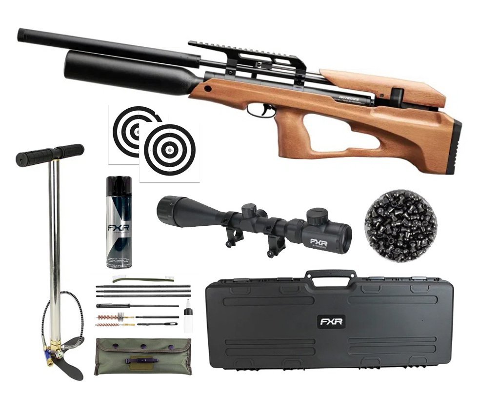Carabina de Pressão PCP P35X-B Evolution HC 5,5mm Artemis - FXR + Bomba + Case + Luneta 4-16x50 + Chumbos + Alvos + Kit de Limpeza + Desengripante / Anticorrosivo
