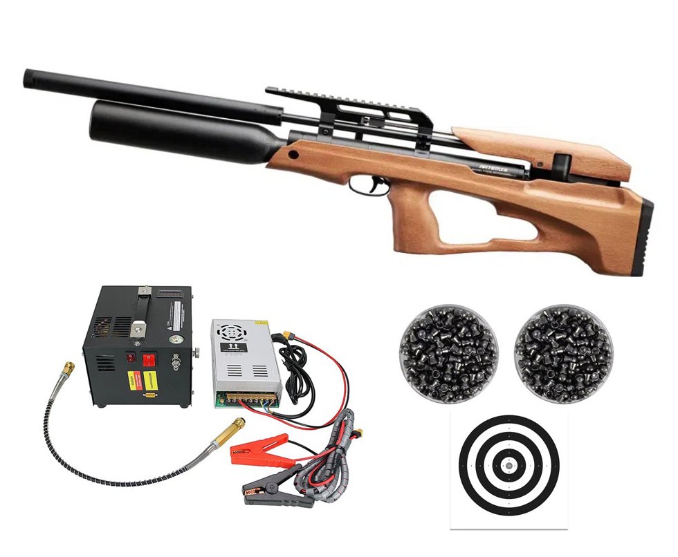 Carabina de Pressão PCP P35X-B Evolution HC 5,5mm Artemis - FXR + Compressor Portátil Trivolt Compact + Chumbos + Alvos