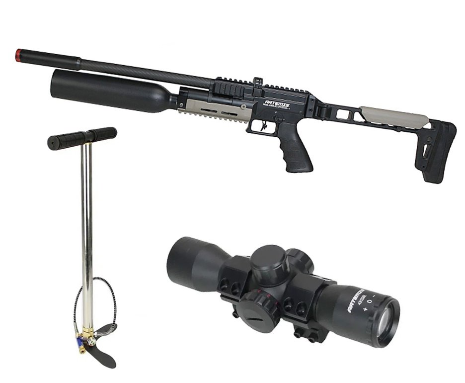 Carabina PCP Artemis AP900B HC Explorer 5,5mm - Artemis + Luneta 4x32 + Bomba