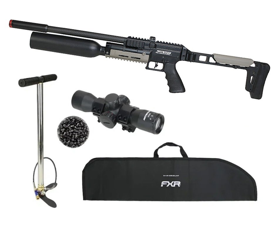 Carabina PCP Artemis AP900B HC Explorer 5,5mm - Artemis + Capa + Bomba + Luneta 4x32 + Chumbos