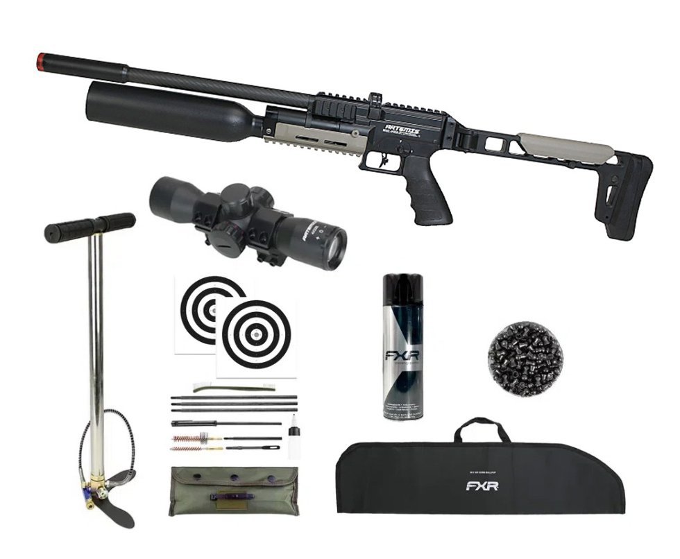 Carabina PCP Artemis AP900B HC Explorer 5,5mm - Artemis + Capa + Bomba + Luneta 4x32 + Chumbos + Alvos + Kit de Limpeza + Desengripante / Anticorrosivo