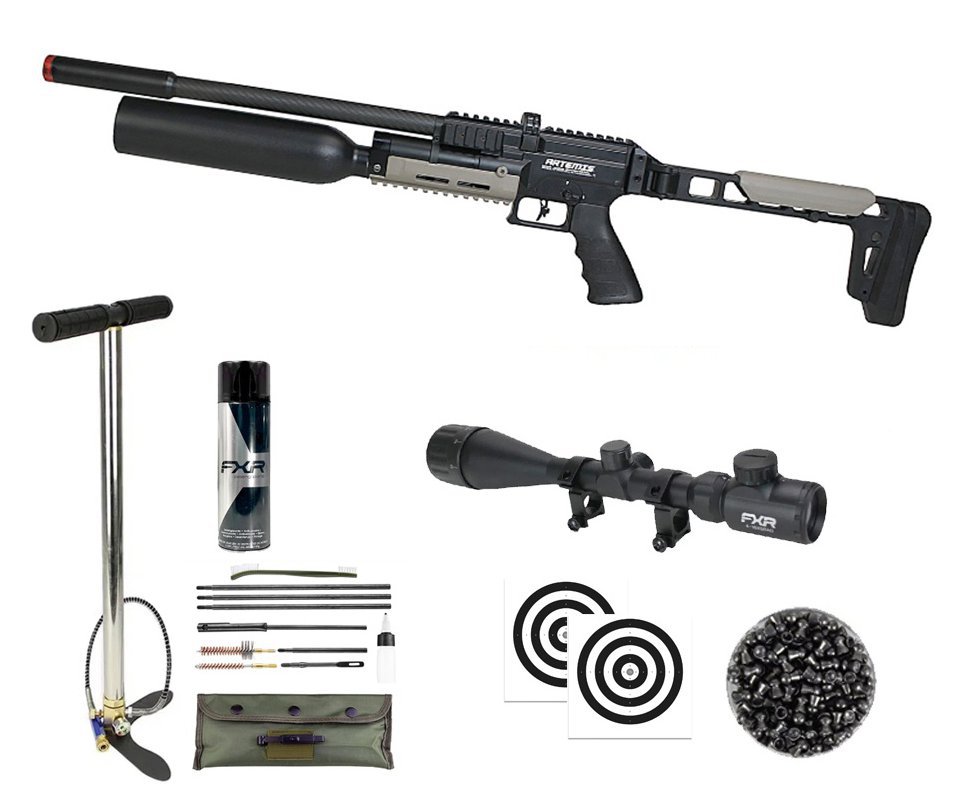 Carabina PCP Artemis AP900B HC Explorer 5,5mm - Artemis + Case + Bomba + Luneta 6-24x50 + Chumbos + Alvos + Kit de Limpeza + Desengripante / Anticorrosivo