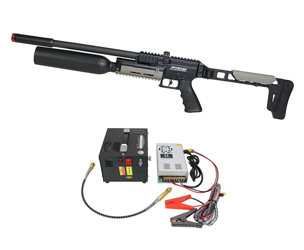 Carabina PCP Artemis AP900B HC Explorer 5,5mm - Artemis + Compressor Portátil Trivolt Compact