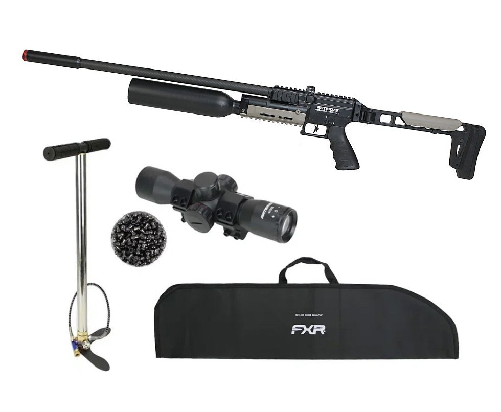 Carabina PCP Artemis AP1000B HC Nomad 5,5mm - FXR Artemis + Capa + Bomba + Luneta 4x32 + Chumbos