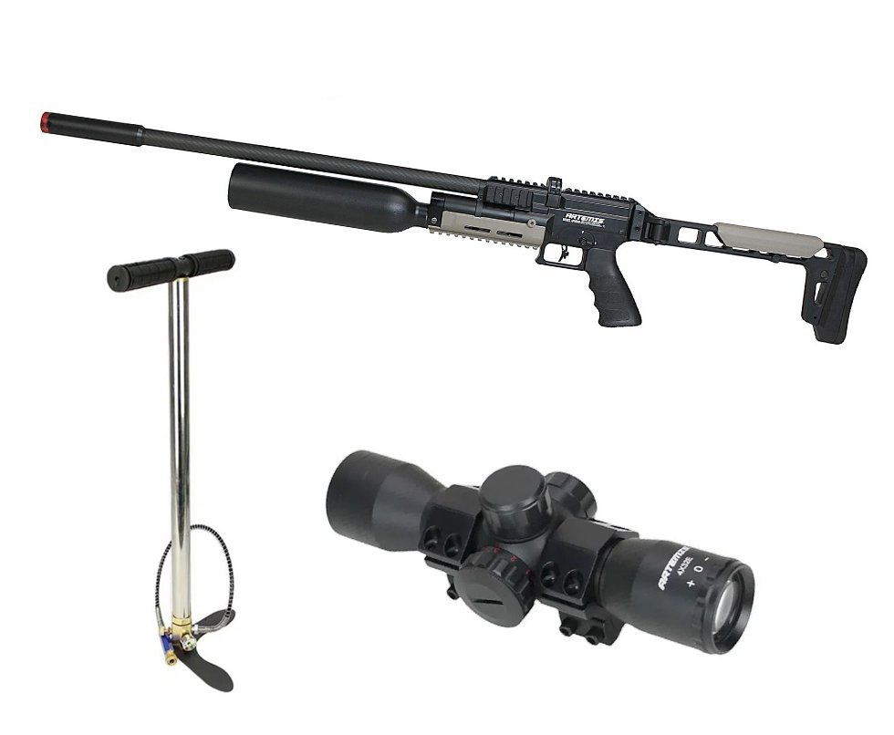 Carabina PCP Artemis AP1000B HC Nomad 5,5mm - FXR Artemis + Bomba + Luneta 4x32