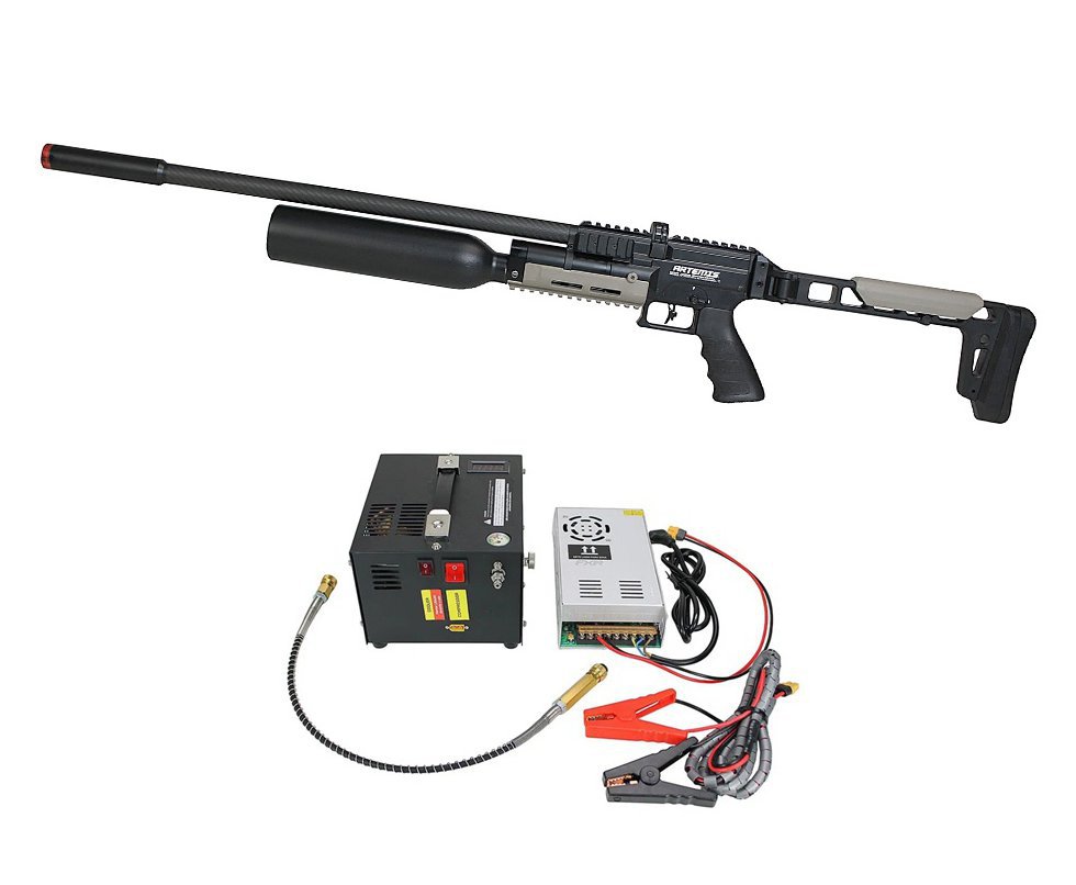 Carabina PCP Artemis AP1000B HC Nomad 5,5mm - FXR Artemis + Compressor Portátil Trivolt Compact