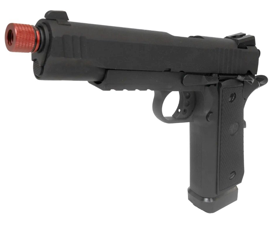 Pistola de Airsoft Gás GBB 1911 Hi-Capa Black OPS Full Metal 6mm - Rossi