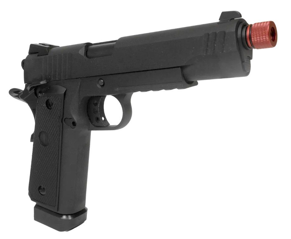 Pistola de Airsoft Gás GBB 1911 Hi-Capa Black OPS Full Metal 6mm - Rossi