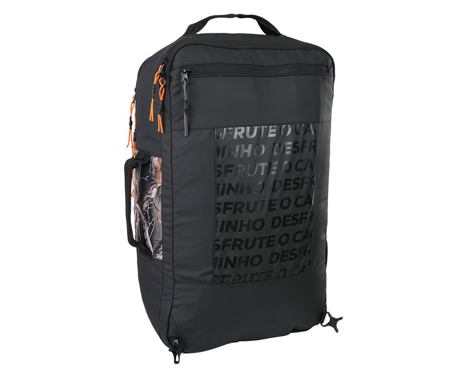Mochila de Viagem NTK Legendários Evoque 40L Laminação PU 600D Poliéster - Preto