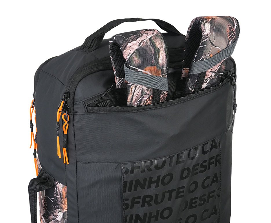 Mochila de Viagem NTK Legendários Evoque 40L Laminação PU 600D Poliéster - Preto