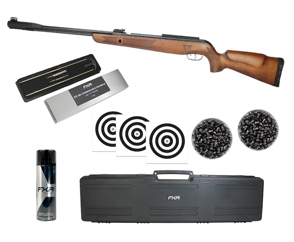 Carabina De Pressão Gamo Cfx Royal Igt 4,5mm + Chumbo + Case + Kit de Limpeza + Desengripante / Anticorrosivo + Alvos
