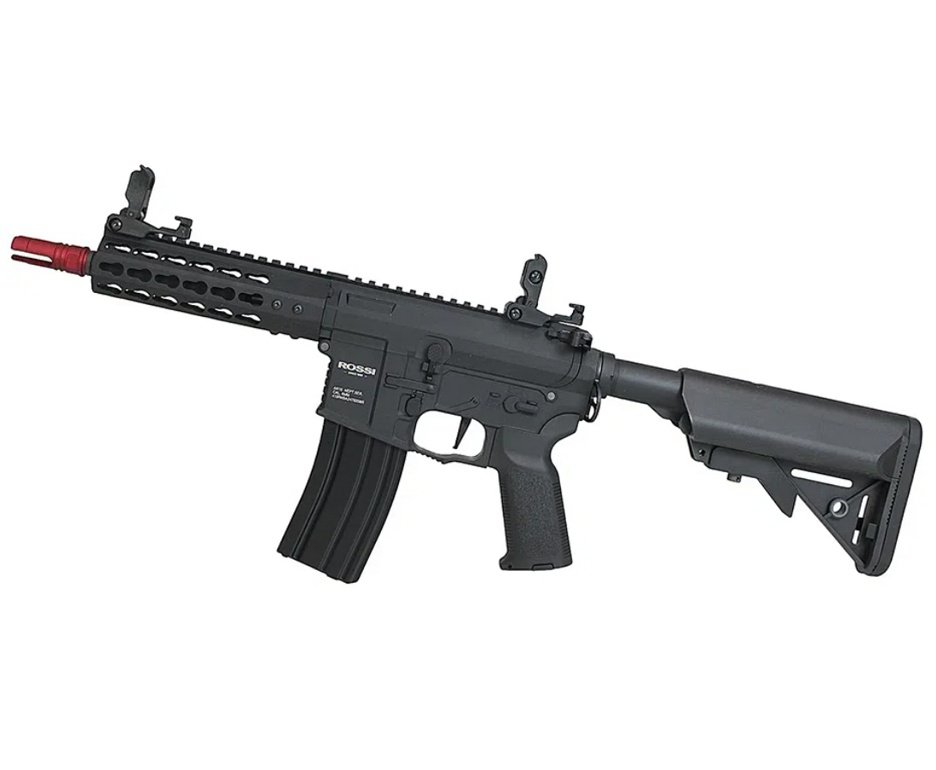 Rifle de Airsoft Neptune AR15 PWD 6,5'' AEG 6mm - Rossi + Bateria + Carregador + BBS + Capa
