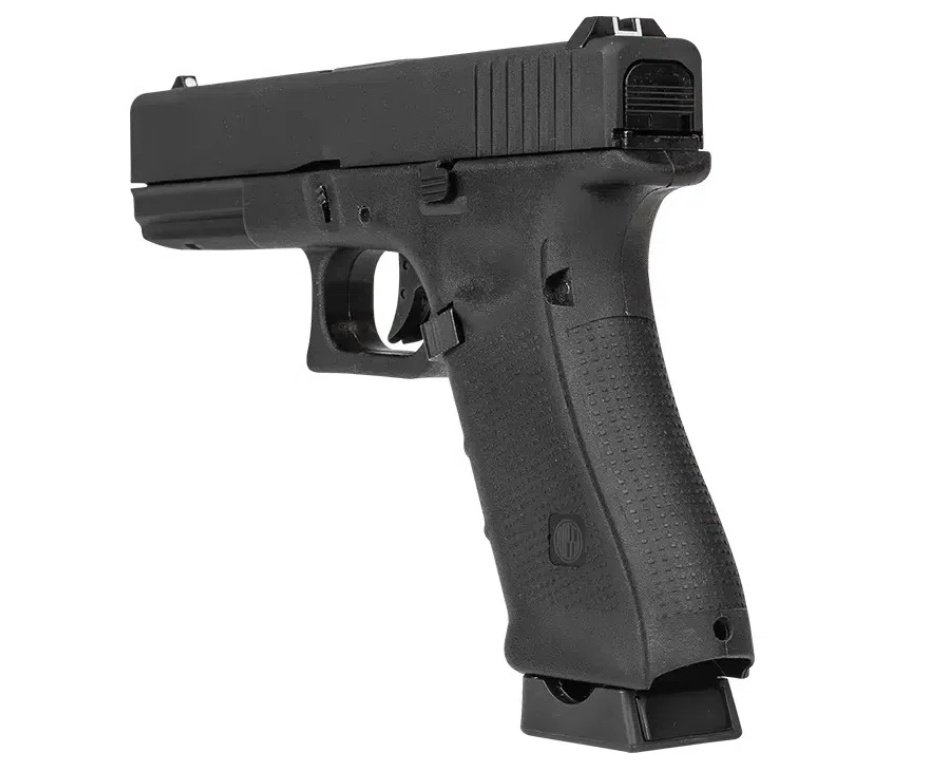 Pistola de Pressão Airgun CO2 GK G17 Blowback 4,5mm - Rossi + CO2 + BBS + Case + Alvos + Laser + Kamuff
