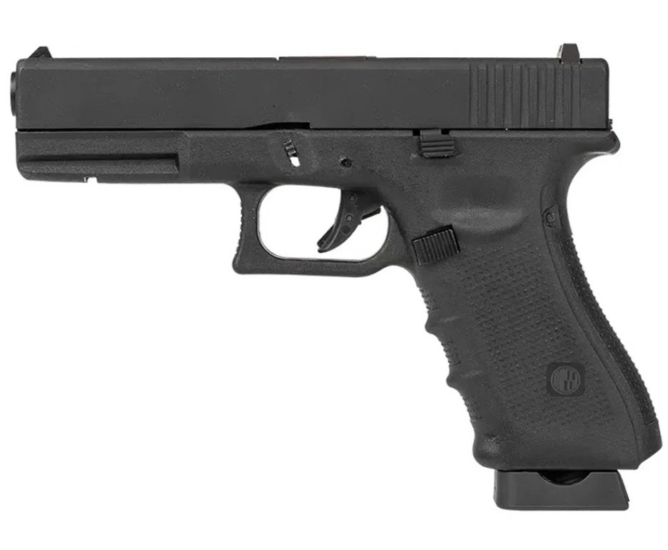 Pistola de Pressão Airgun CO2 GK G17 Blowback 4,5mm - Rossi + CO2 + BBS + Case + Alvos