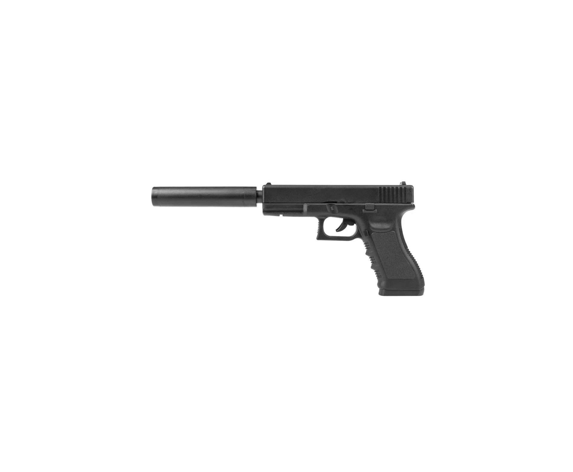 Pistola de Pressão Airgun CO2 G17 Magnum 6,0mm - Rossi + Co2 + BBS + Case + Alvos + Laser + Kamuff