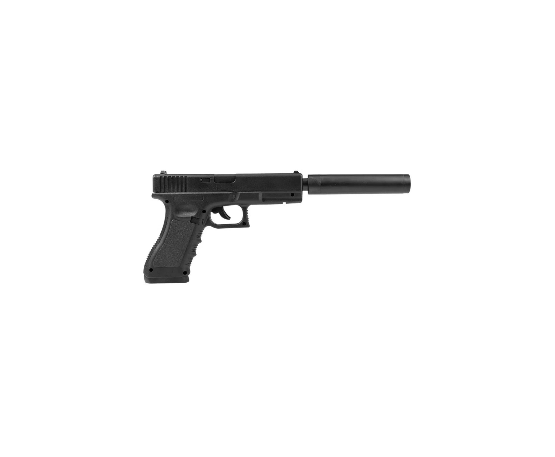 Pistola de Pressão Airgun CO2 G17 Magnum 6,0mm - Rossi + Co2 + BBS + Case + Alvos + Laser + Kamuff