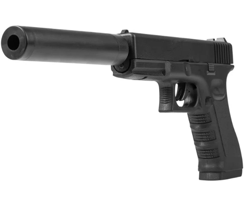 Pistola de Pressão Airgun CO2 G17 Magnum 4,5mm - Rossi + Co2 + BBS