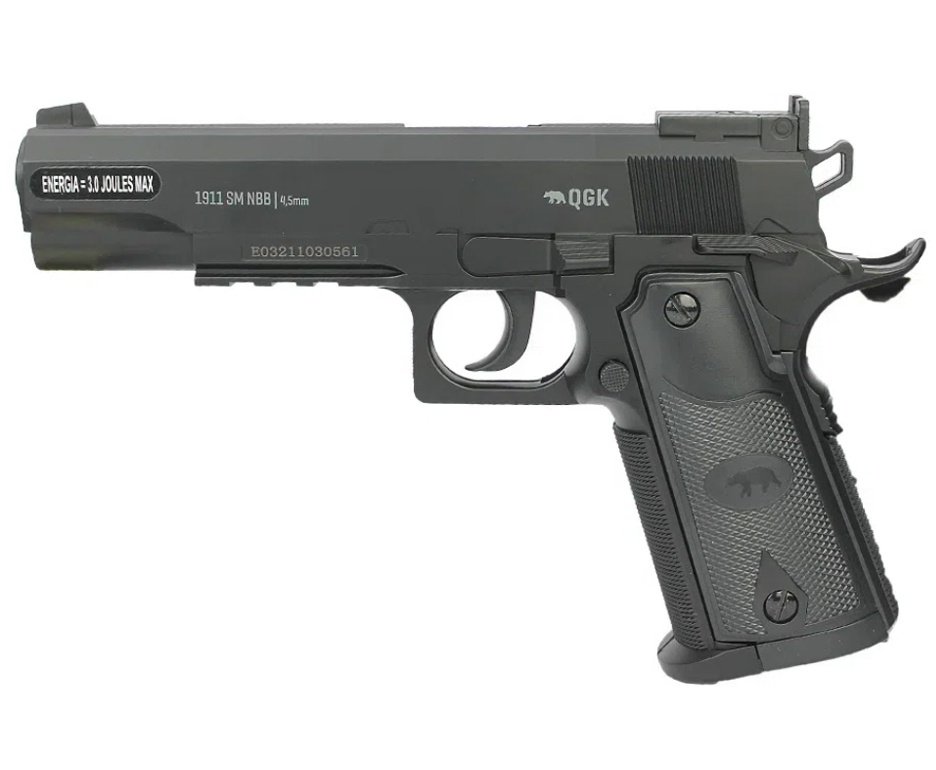 OUTLET - Artefato de Pressão CO2 Colt 1911 Nbb 4,5mm QGK