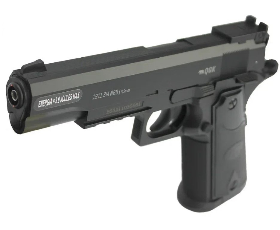 OUTLET - Artefato de Pressão CO2 Colt 1911 Nbb 4,5mm QGK