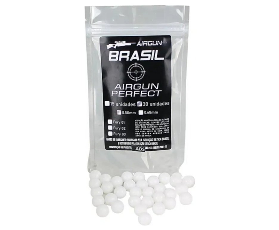 Esfera Plástica Para Paintball Airgun Brasil .68 c/ 30 unidades