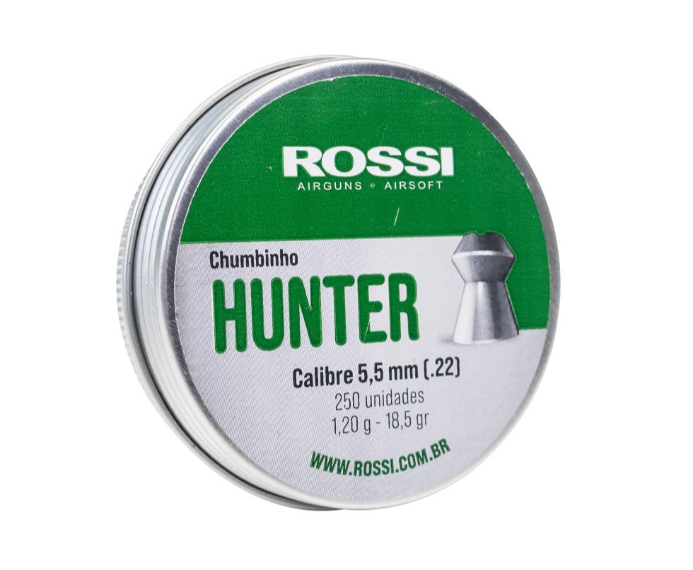Chumbinho Premium Rossi Hunter 5.5mm 1,2g 18,51gr com 250un