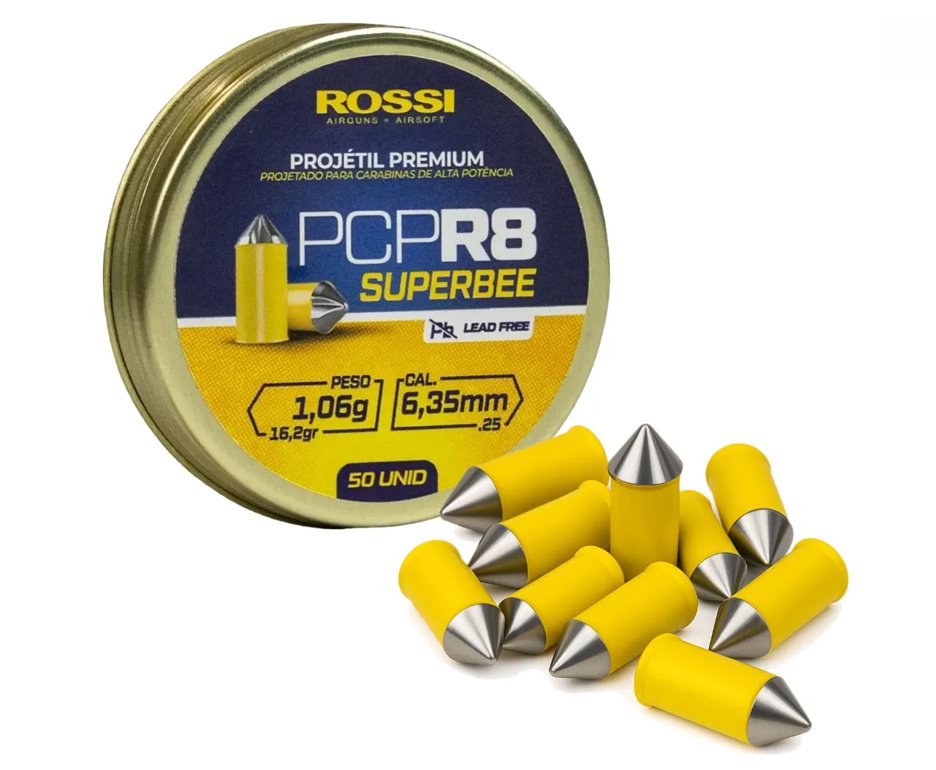 Chumbinho Premium Rossi PCP R8 Superbee 6,35mm 1,06g 16,20gr