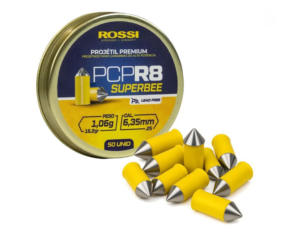 Chumbinho Premium Rossi PCP R8 Superbee 6,35mm 1,06g 16,20gr