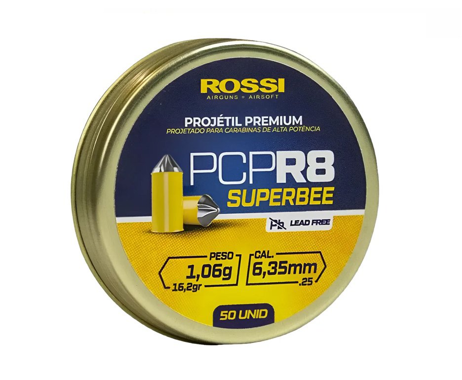 Projetil Premium Rossi PCP R8 6,35mm (50un)