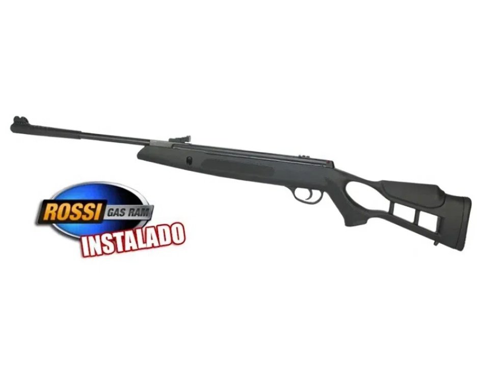 Carabina de Pressão Hatsan Striker Edge 6,35mm Gás Ram 60kg - Rossi + Capa + Luneta 4x32