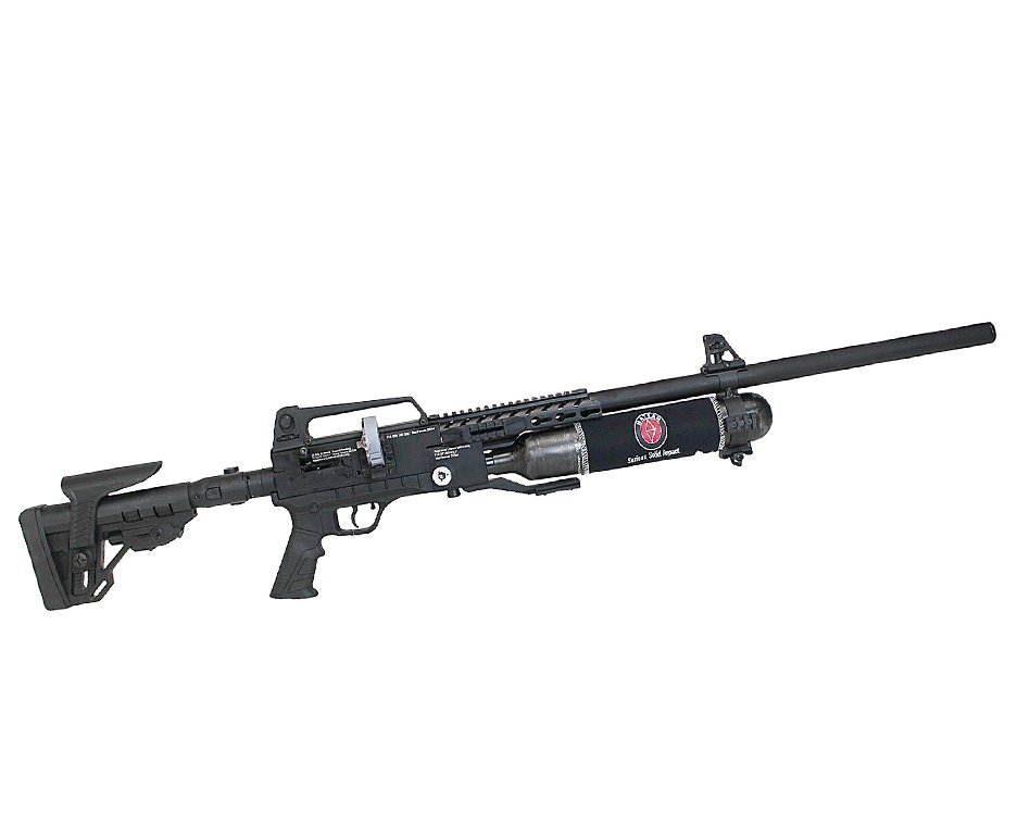 Carabina de Pressão PCP Hatsan Blitz 777 Full Auto 6.35mm - Hatsan + Luneta 1-7x24  + Chumbos + Alvos + Case + Compressor + Scuba 6,8 L