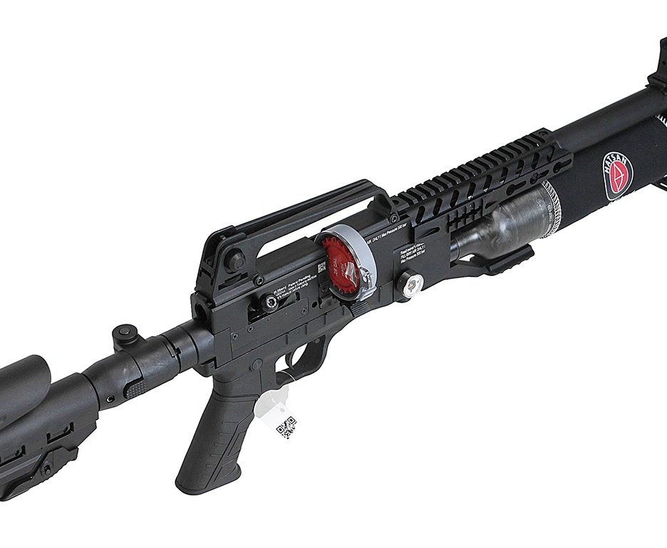 Carabina de Pressão PCP Hatsan Blitz 777 Full Auto 6.35mm - Hatsan + Luneta 1-7x24  + Chumbos + Alvos + Case + Compressor + Scuba 6,8 L