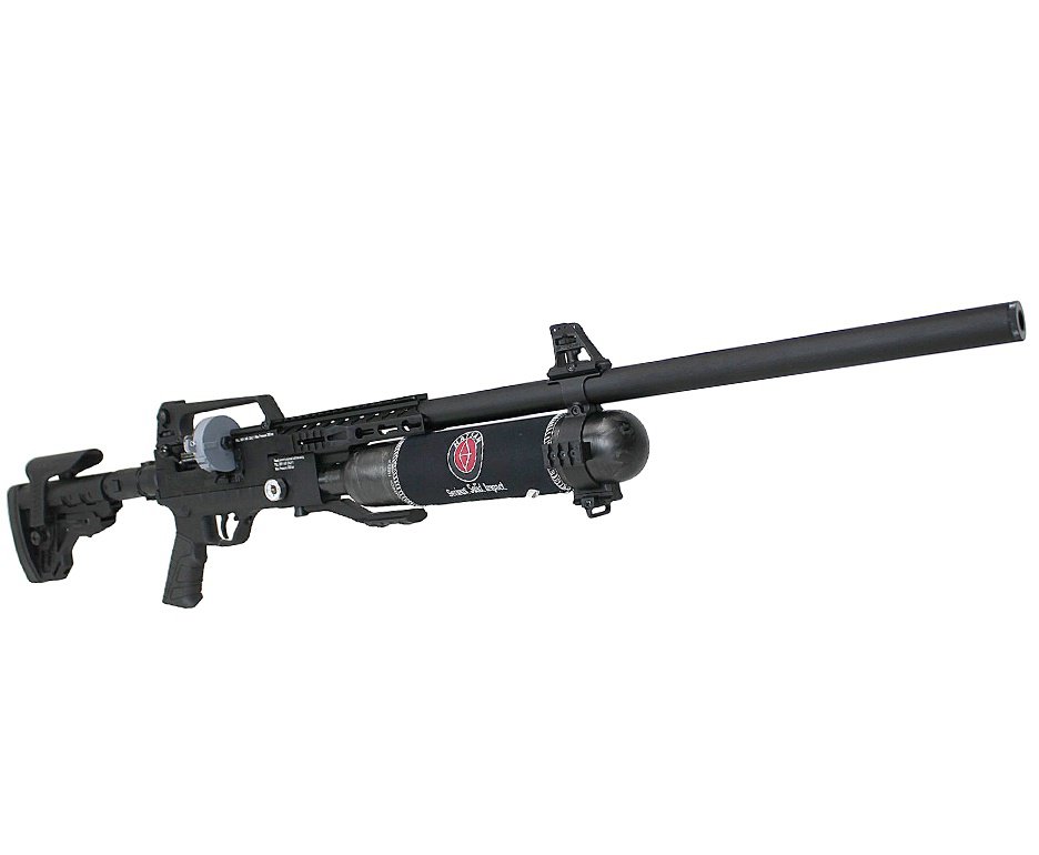 Carabina de Pressão PCP Hatsan Blitz 777 Full Auto 6.35mm - Hatsan + Luneta 1-7x24  + Chumbos + Alvos + Case + Compressor + Scuba 6,8 L
