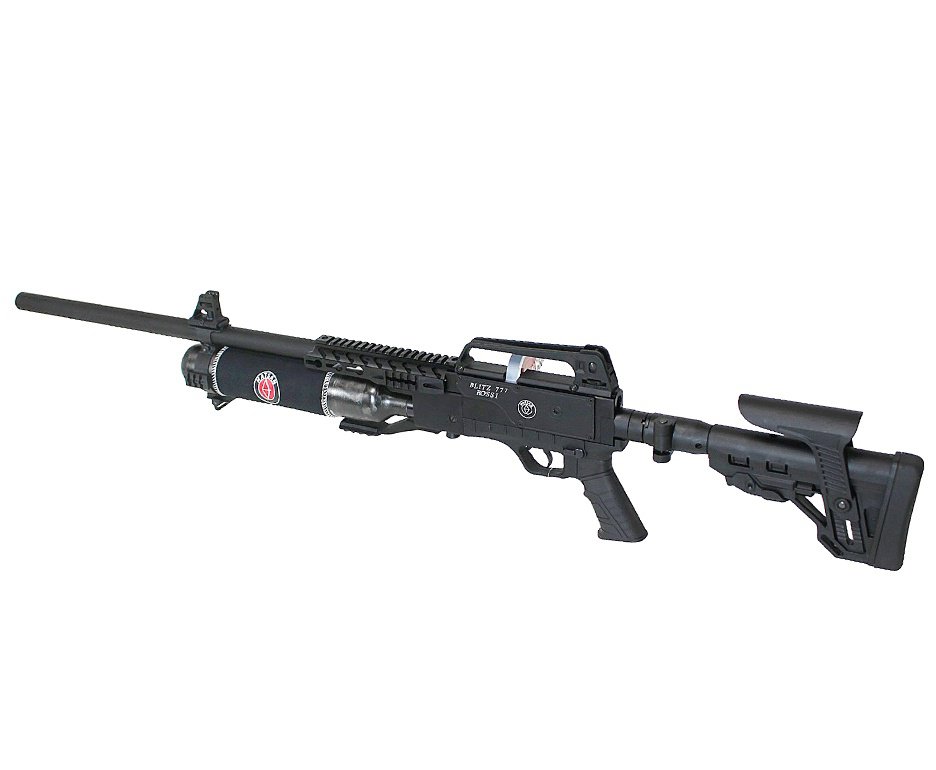 Carabina de Pressão PCP Hatsan Blitz 777 Full Auto 6.35mm - Hatsan + Luneta 1-7x24  + Chumbos + Alvos + Case + Compressor Portátil Trivolt Compact