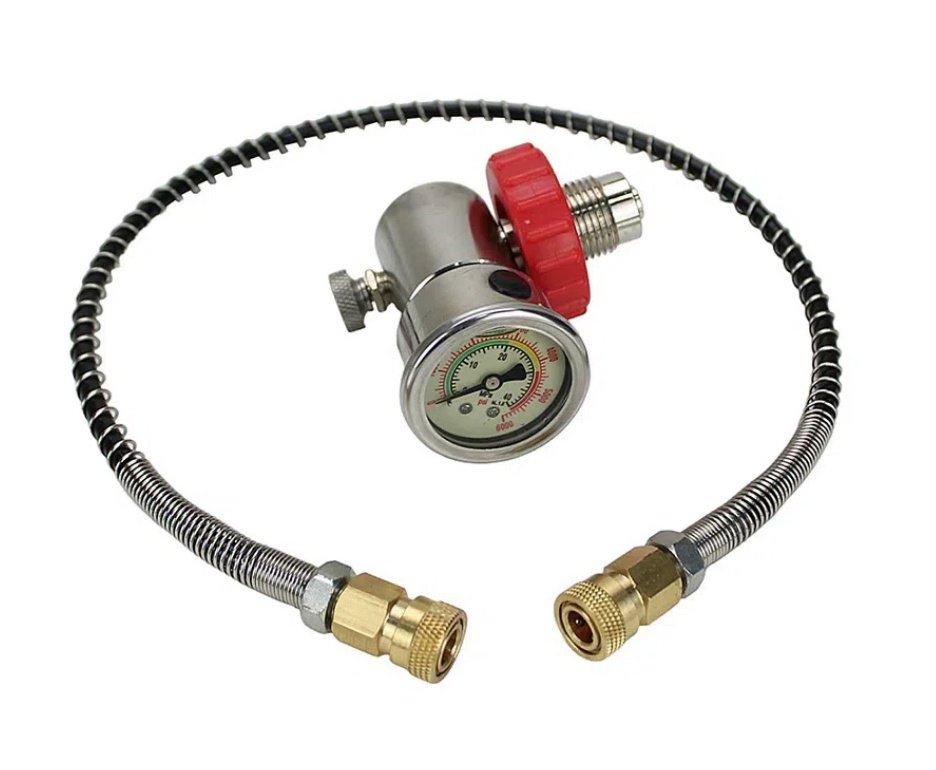Carabina de Pressão PCP Hatsan Blitz Full Auto 6.35mm - Hatsan + Luneta 1-7x24 + Chumbo + Alvos + Case + Compressor + Scuba 6,8 L