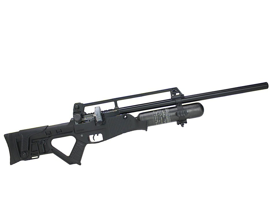 Carabina de Pressão PCP Hatsan Blitz Full Auto 6.35mm - Hatsan + Luneta 1-7x24 + Chumbo + Alvos + Case + Compressor + Scuba 6,8 L