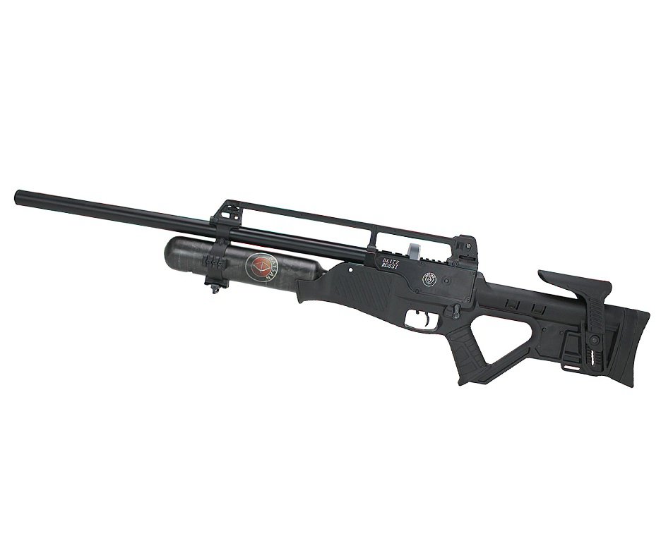 Carabina de Pressão PCP Hatsan Blitz Full Auto 6.35mm - Hatsan + Luneta 1-7x24 + Chumbo + Alvos + Case + Compressor + Scuba 6,8 L