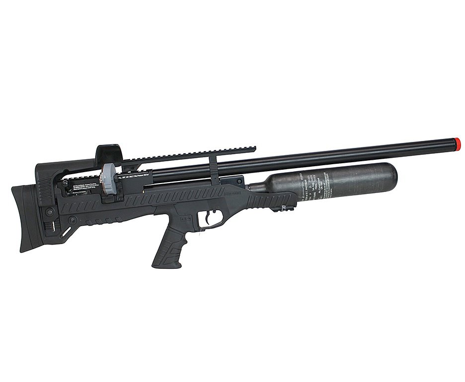 Carabina de Pressão PCP Hatsan Blitz BP Full Auto 6.35mm - Hatsan + Luneta 1-7x24  + Chumbos + Alvos + Case + Compressor + Scuba 6,8 L