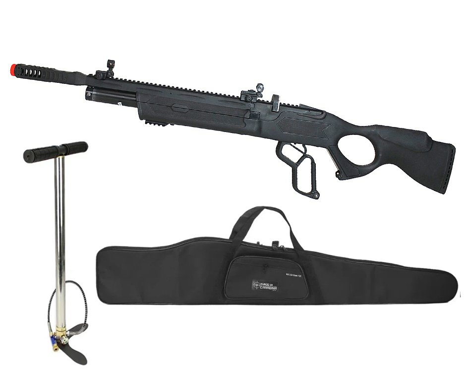 Carabina de Pressão PCP Hatsan Vectis 6.35 Lever Action + Bomba + Capa