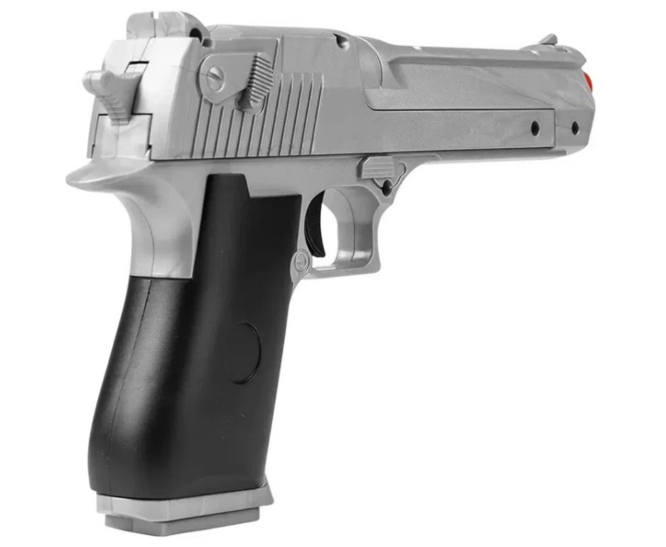 Pistola de Airsoft VG Desert Eagle Silver V30 Mola 6,0mm - Rossi + BB´S + Óleo