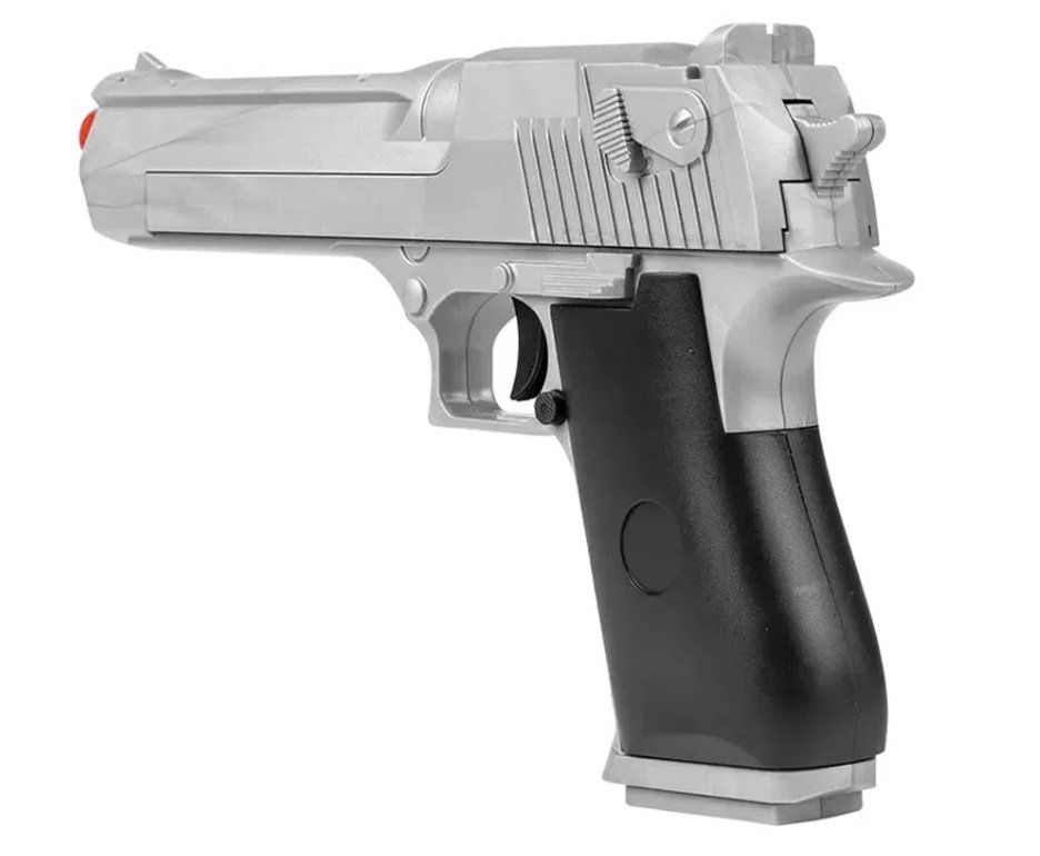 Pistola de Airsoft VG Desert Eagle Silver V30 Mola 6,0mm - Rossi + BBS + Óleo + Capa