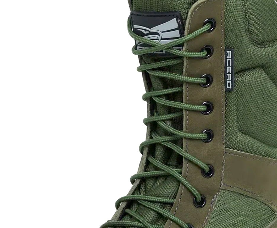 Bota Coturno Acero Selva Nobuck Padrão EB Verde Oliva Zíper