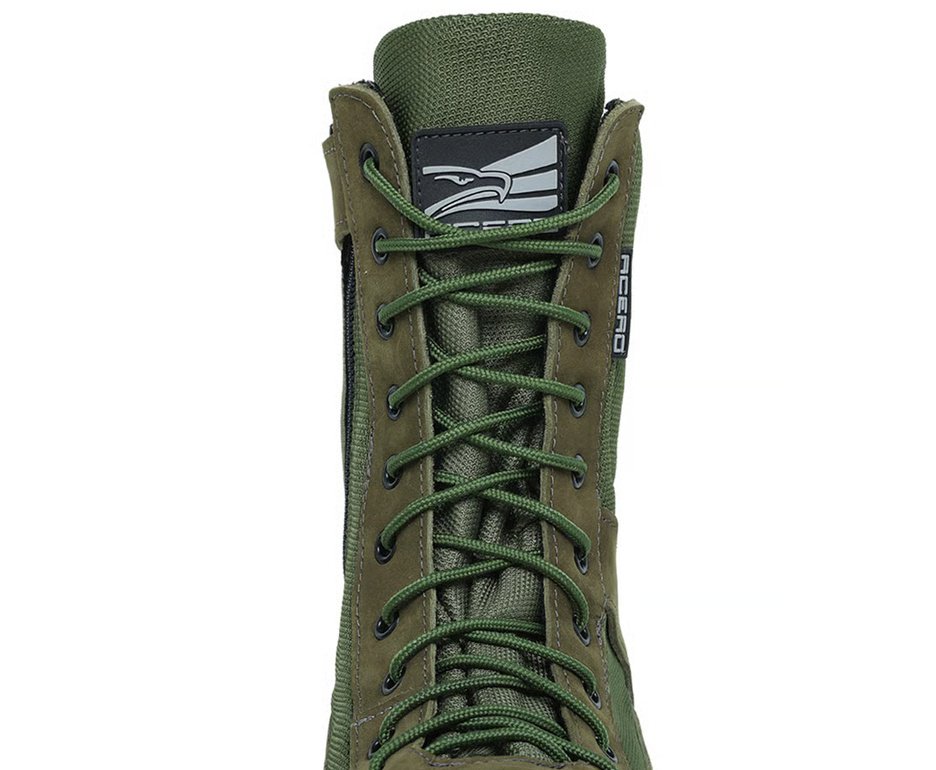 Bota Coturno Acero Selva Nobuck Padrao EB Verde Oliva Ziper