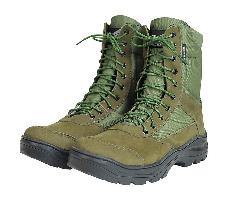 Bota Coturno Acero Selva Nobuck Padrão EB Verde Oliva Zíper