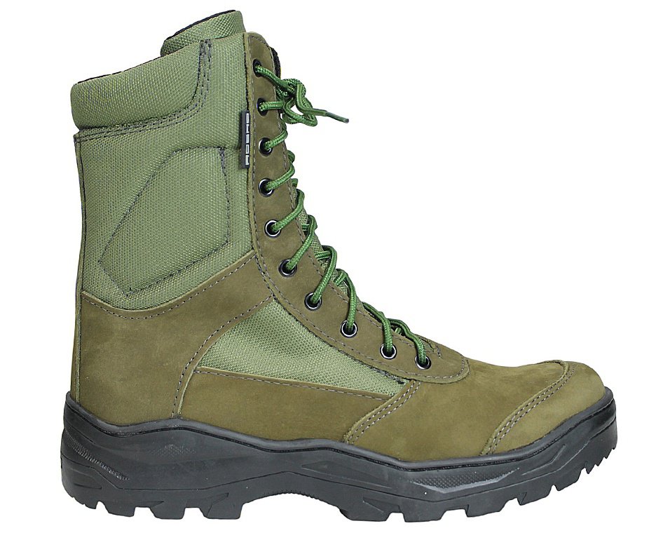 Bota Coturno Acero Selva Nobuck Padrão EB Verde Oliva Zíper