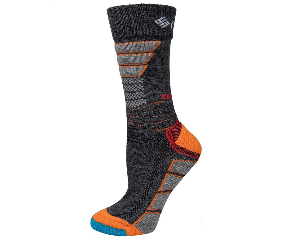 Meia Columbia Omni-Heat™ Hiking Crew Charcoal