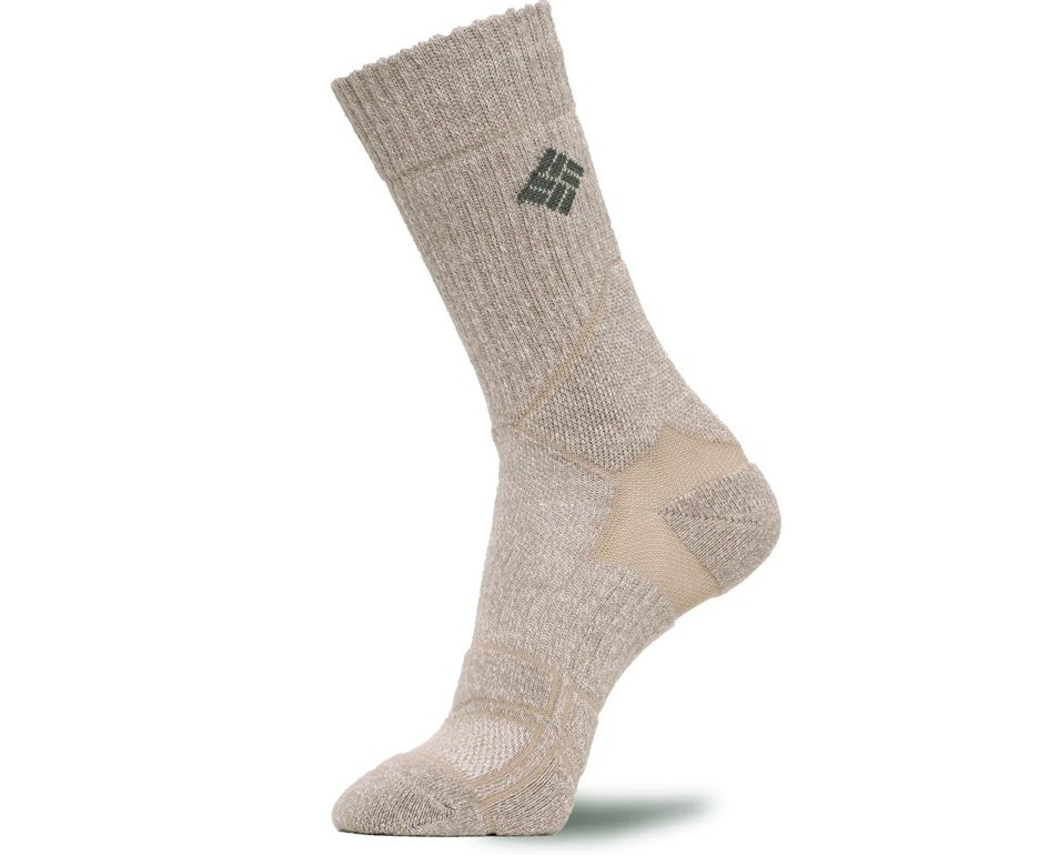 Meia Columbia Masculina Hike Crew Medium Weight - Kakhi
