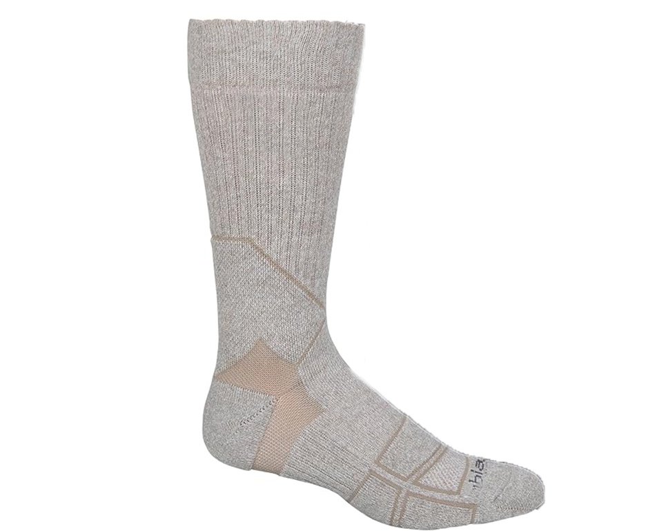 Meia Columbia Masculina Hike Crop Crew™ Lightweight - Kakhi - Tecnica