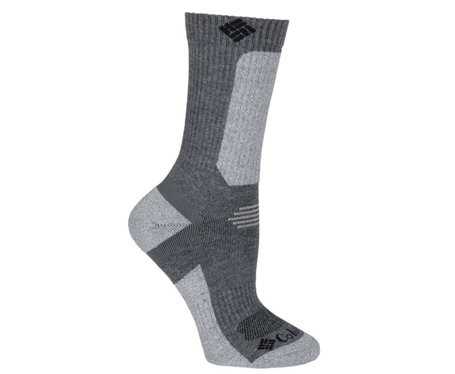 Meia Columbia Masculina Hike Crop Crew™ Lightweight Charcoal